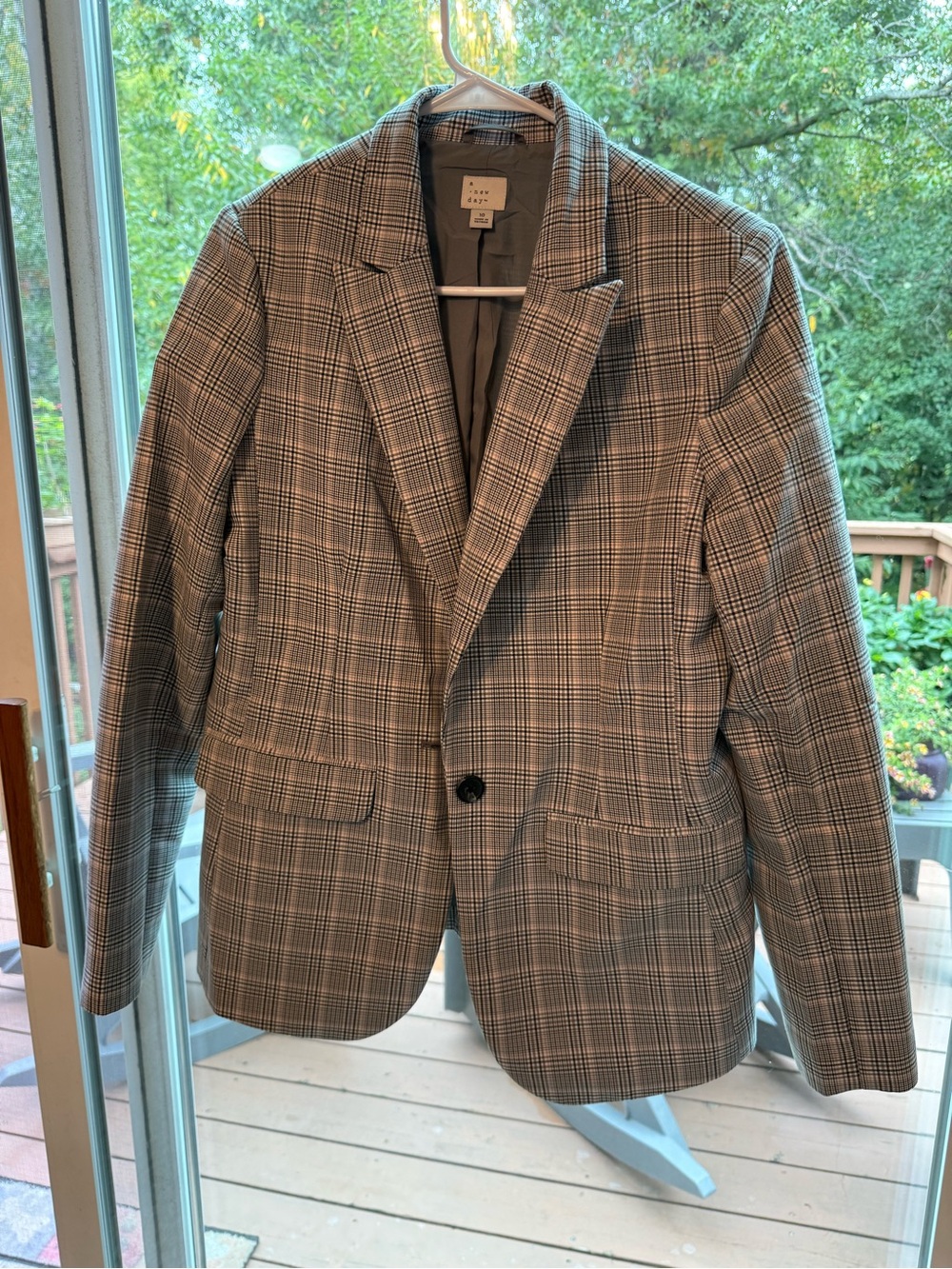 A New Day Grey Plaid Blazer